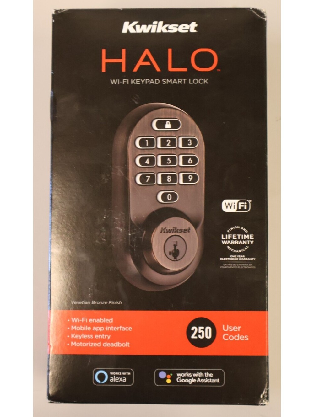 Kwikset HALO WiFi Smart Lock Deadbolt Venetian Bronze Keypad SmartKey - Picture 2 of 6